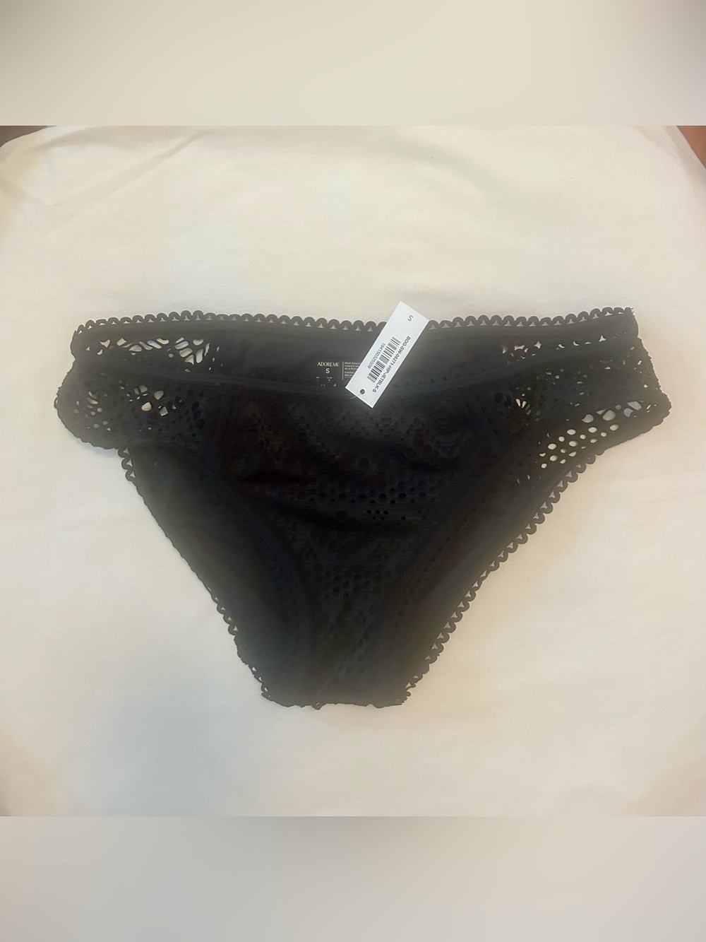 Adore Me Black Crochet Bikini Bottoms NWT Small